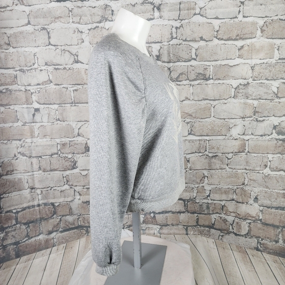 Anthropologie Jason  Yun Peace Dove Ruched Gray Pullover Sweatshirt Size Small - Picture 8 of 14